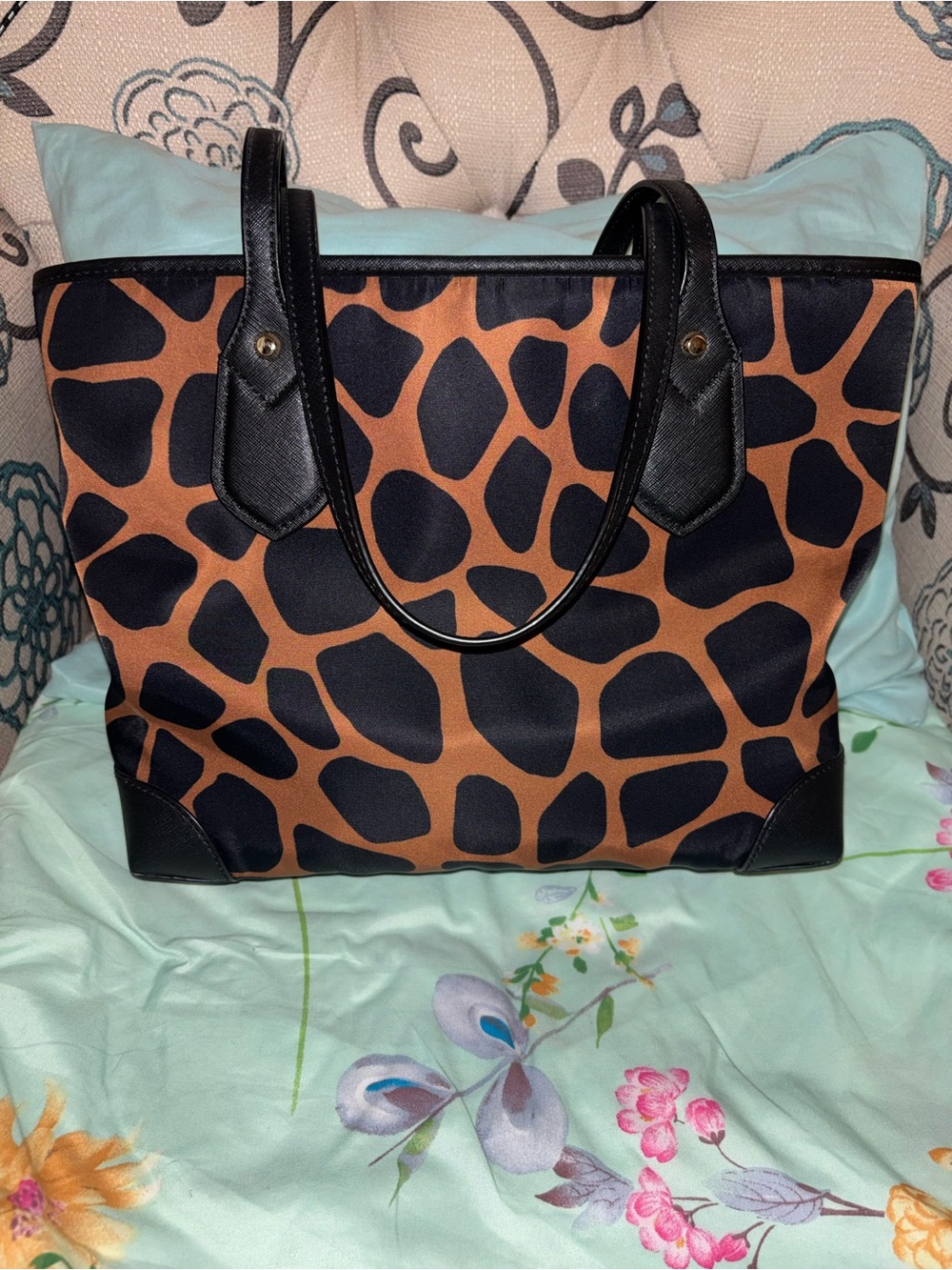 Michael Kors Brown and Black Giraffe-Print Tote